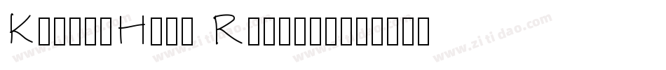 KarensHand Regular字体转换